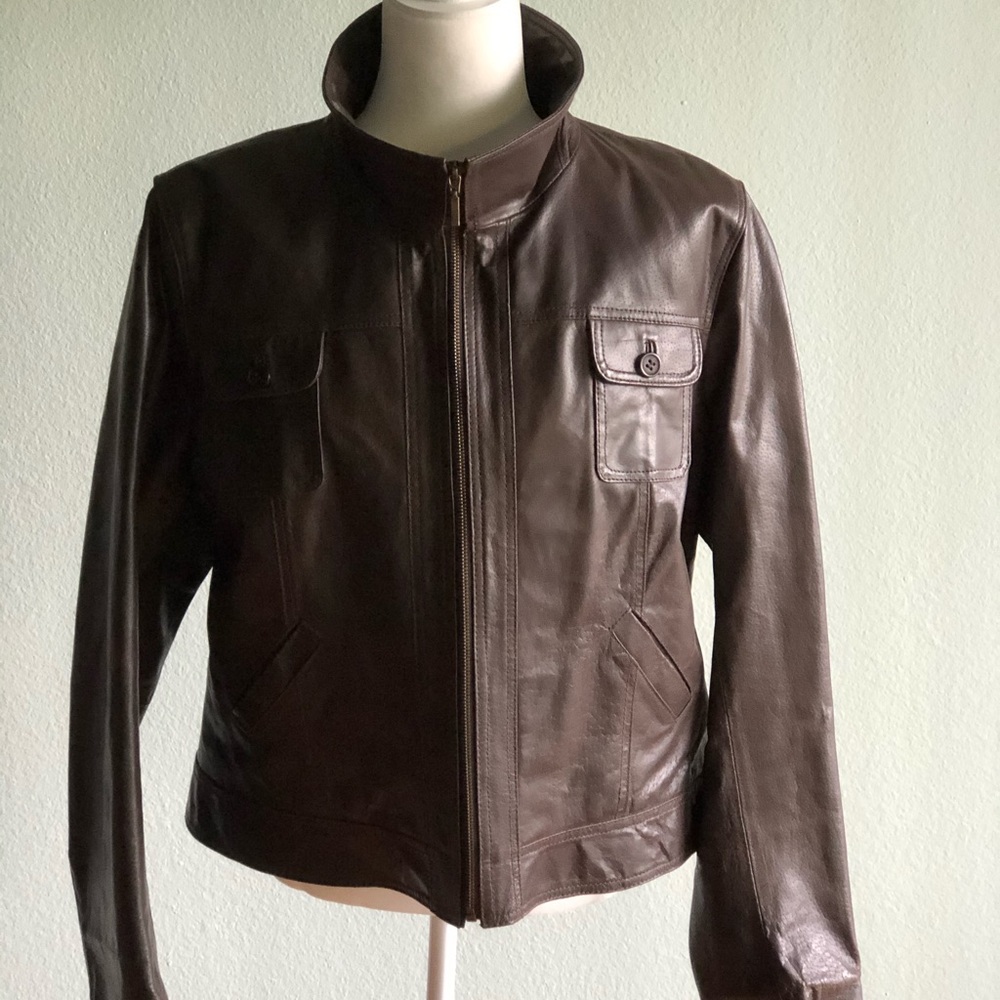 Men’s Wallace Sacks brown leather jacket